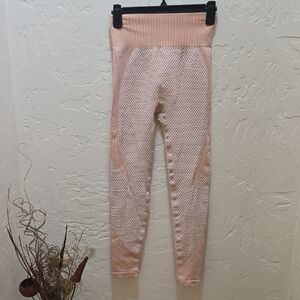 Peach Textured Leggings